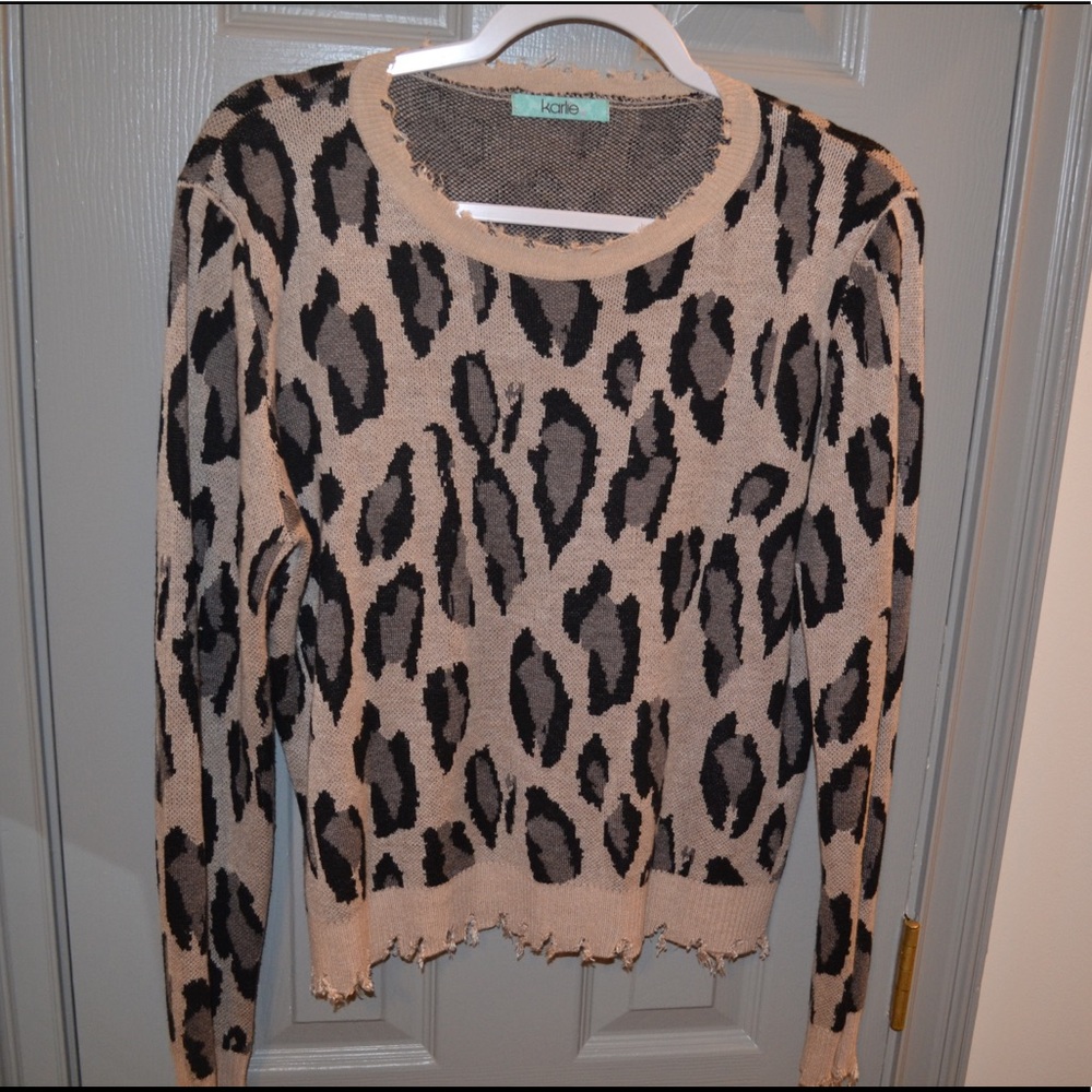 Cheetah print sweater